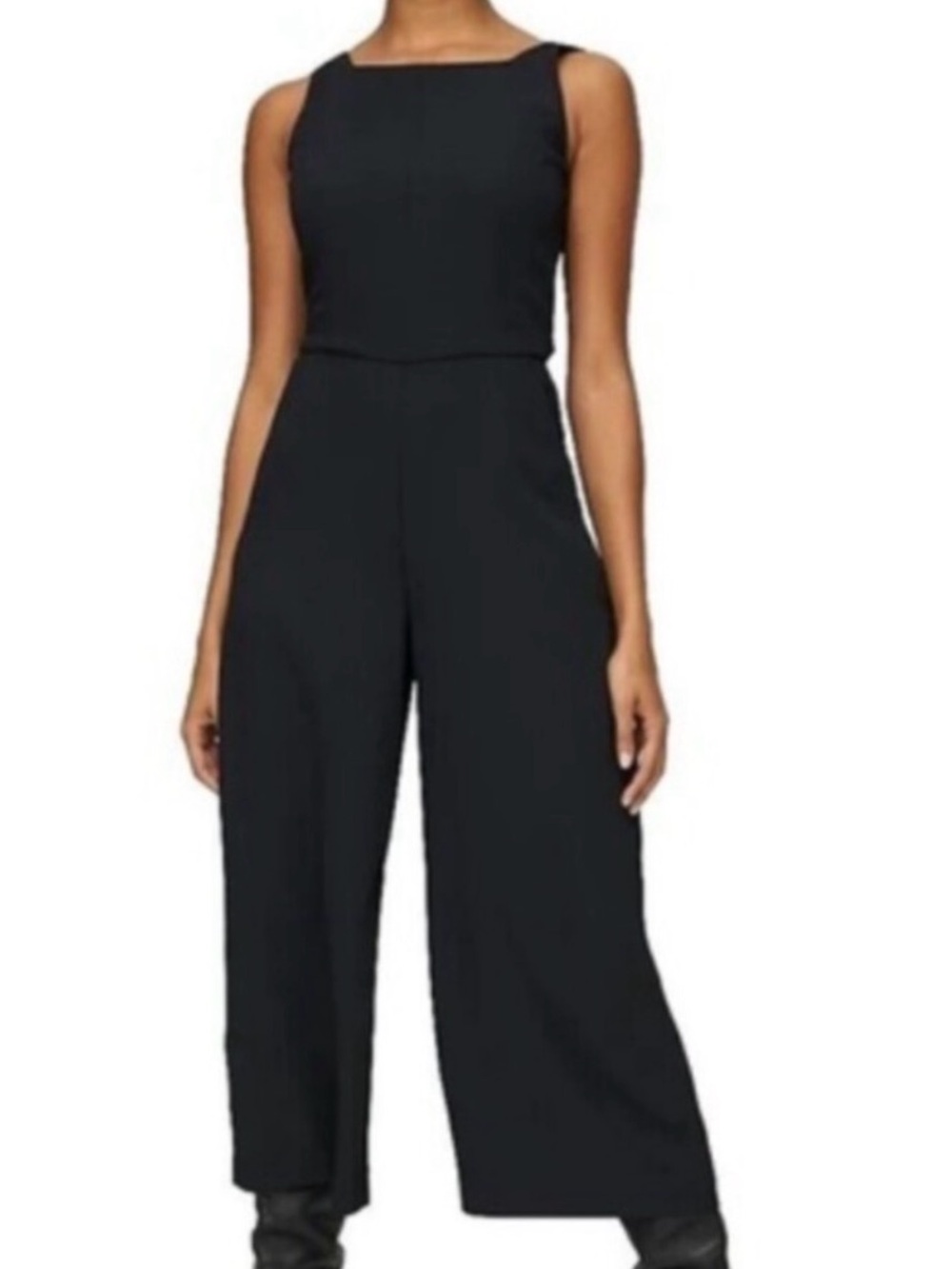 Wilfred Black Sleeveless Wide-Leg Jumpsuit